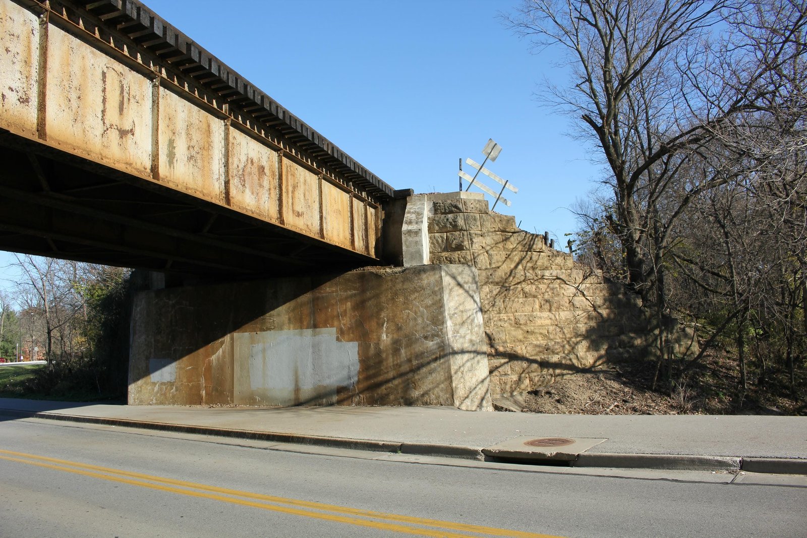 Looking east